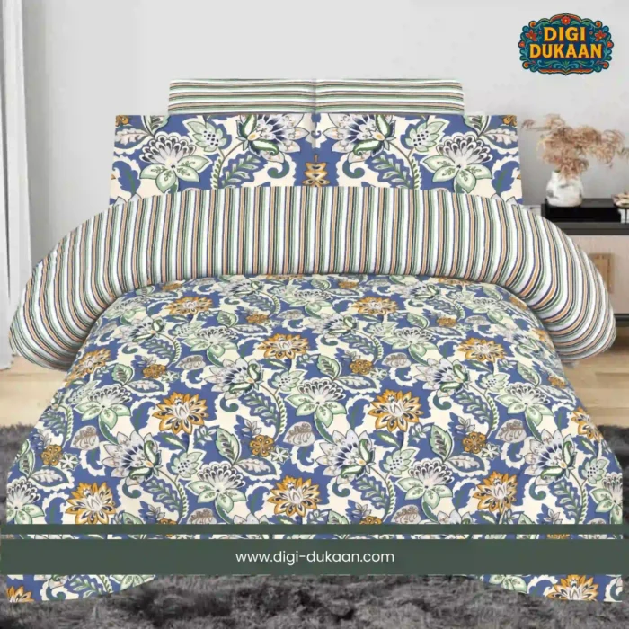 Premium 3-Pcs King Size Cotton Bedsheet - Image 1