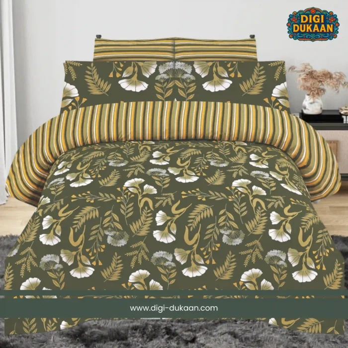 Premium 3-Pcs King Size Cotton Bedsheet - Image 1