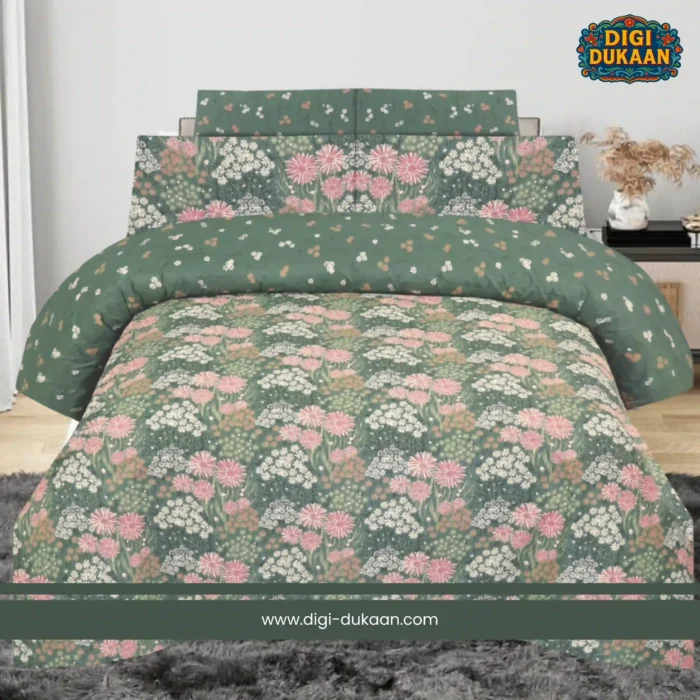 Premium 3-Pcs King Size Cotton Bedsheet - Image 1