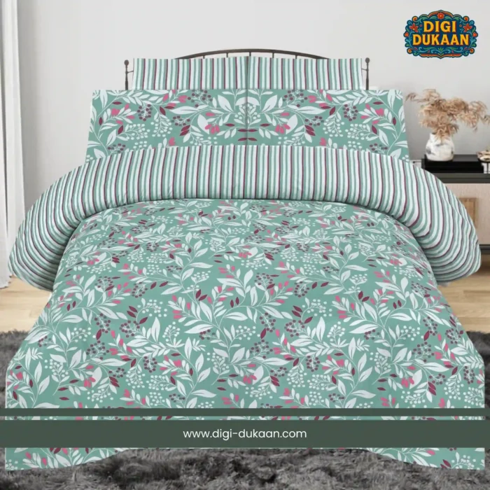 Premium 3-Pcs King Size Cotton Bedsheet - Image 1