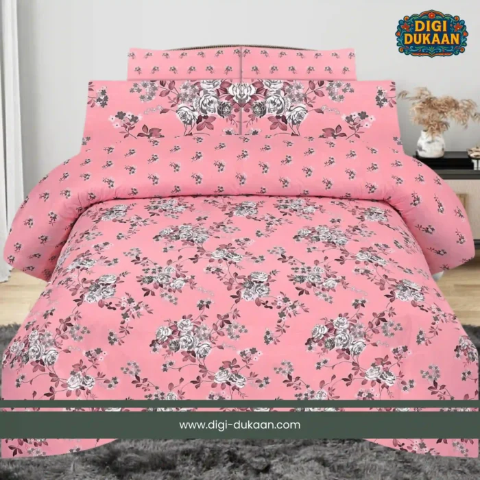 Premium 3-Pcs King Size Cotton Bedsheet - Image 1