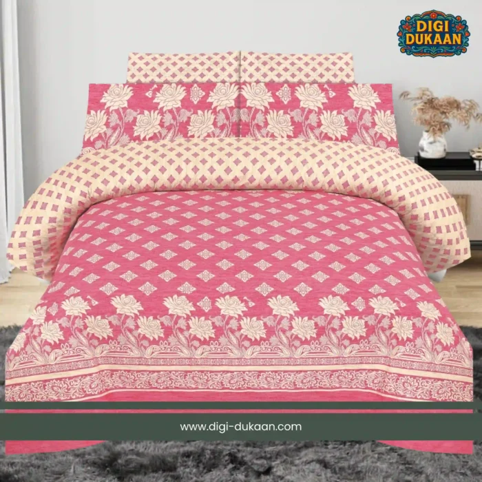 Premium 3-Pcs King Size Cotton Bedsheet - Image 1