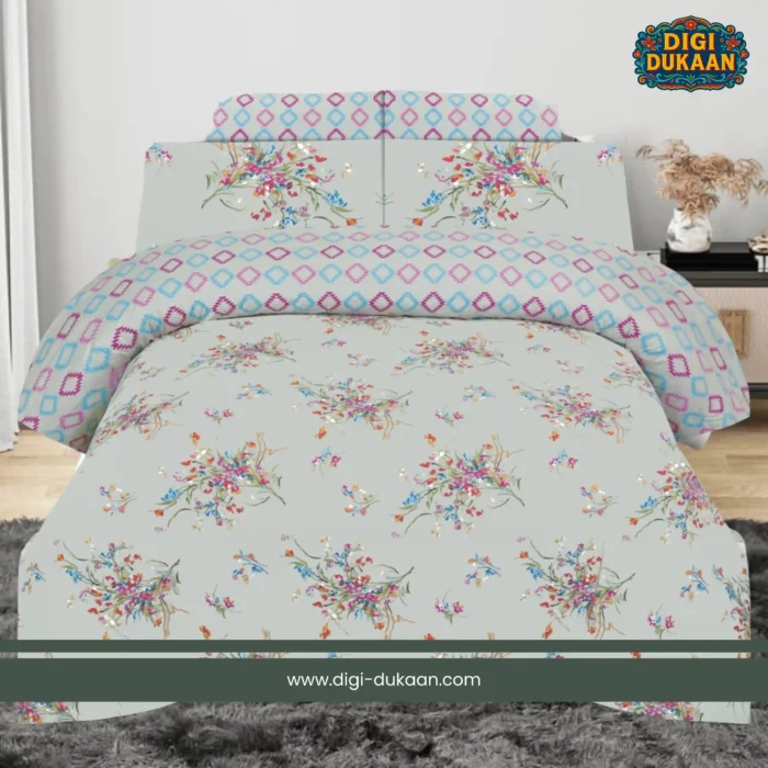 Premium 3-Pcs King Size Cotton Bedsheet - Image 1
