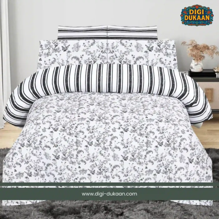Premium 3-Pcs King Size Cotton Bedsheet - Image 1