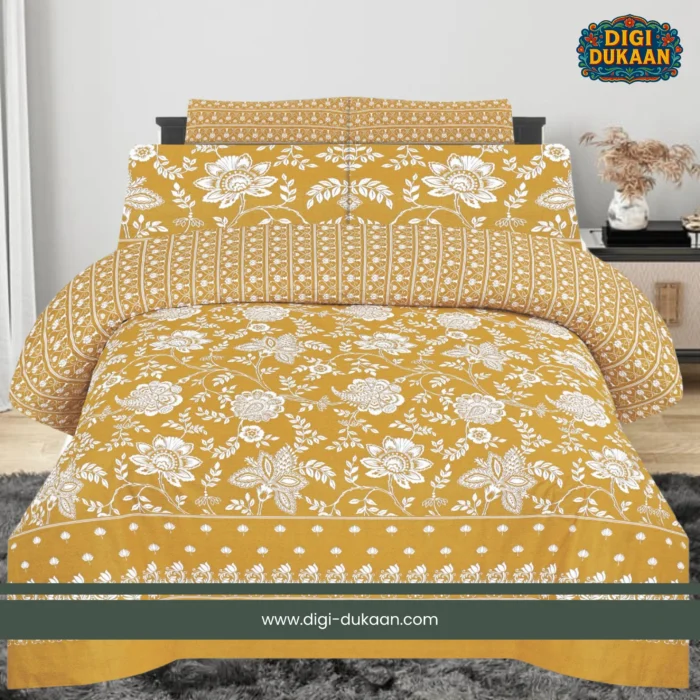 Premium 3-Pcs King Size Cotton Bedsheet - Image 1