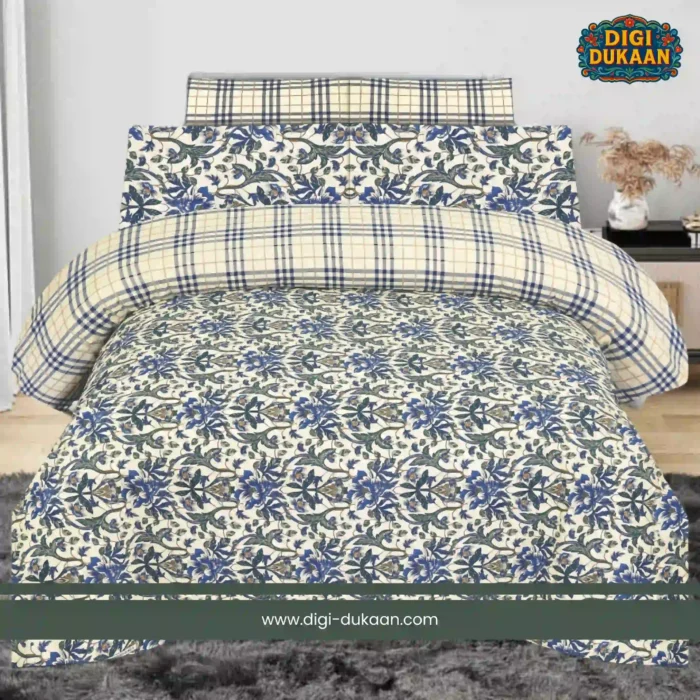 Premium 3-Pcs King Size Cotton Bedsheet - Image 1