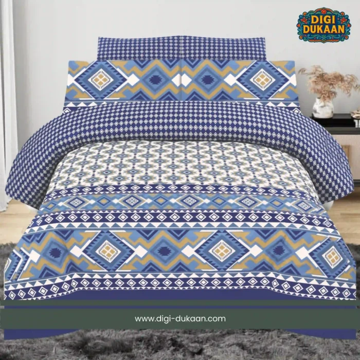 Premium 3-Pcs King Size Cotton Bedsheet - Image 1